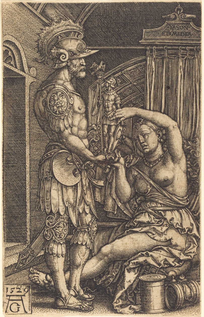 Jason és Médea, 1529. alkotó: Heinrich Aldegrever
