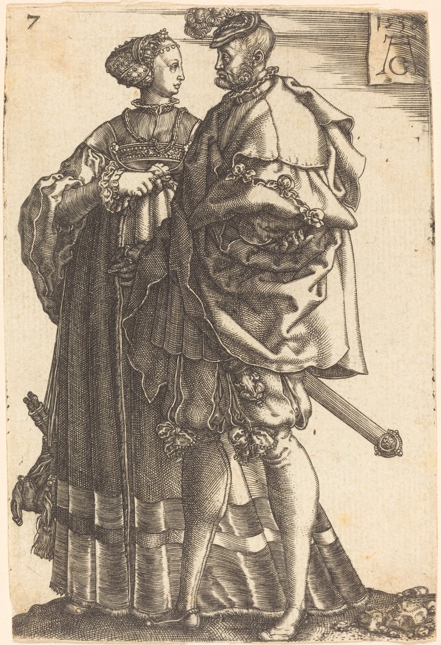 Nagy esküvői táncosok, 1538. alkotó: Heinrich Aldegrever
