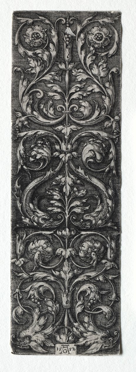 Díszrajz halakkal, 1552. alkotó: Heinrich Aldegrever