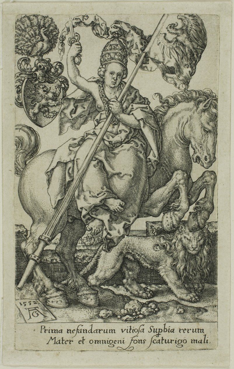 Büszkeség, a Vicestől alkotó: Heinrich Aldegrever