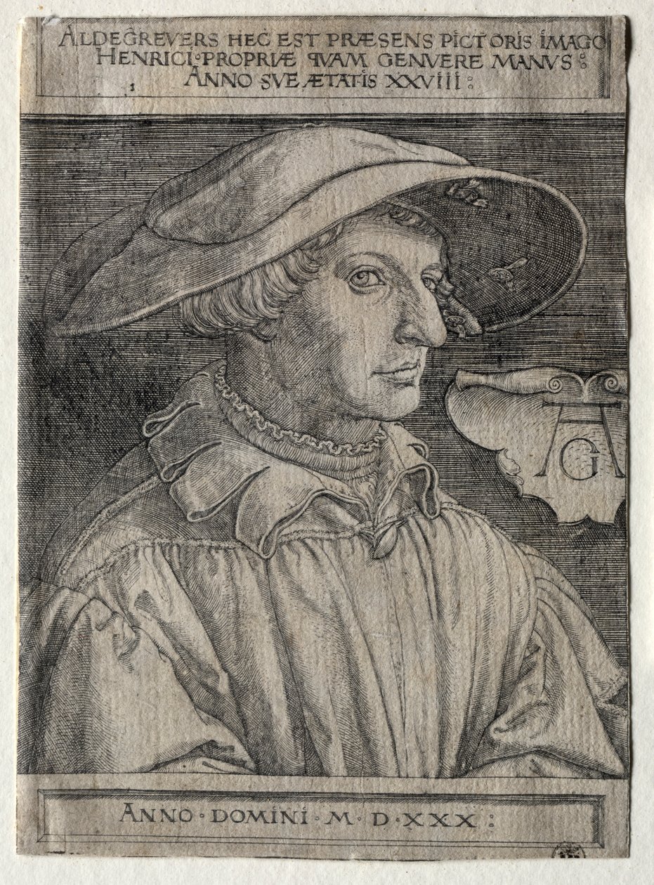 Önarckép, 1530. alkotó: Heinrich Aldegrever