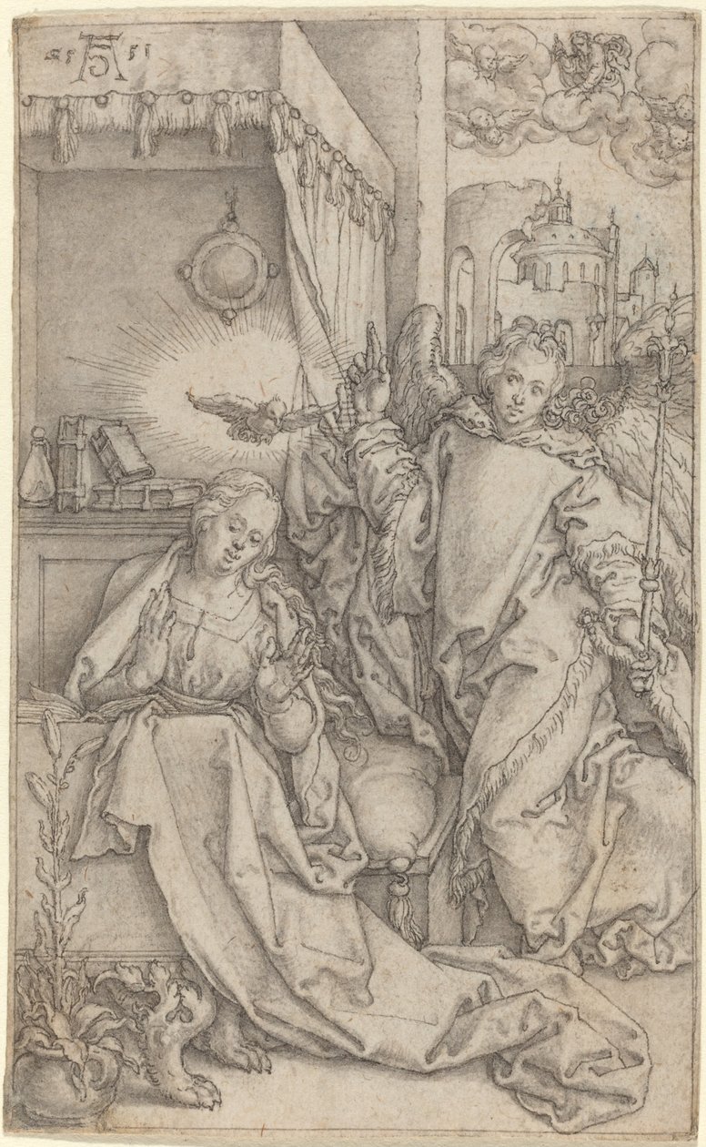 Angyali üdvözlet, 1552. alkotó: Heinrich Aldegrever