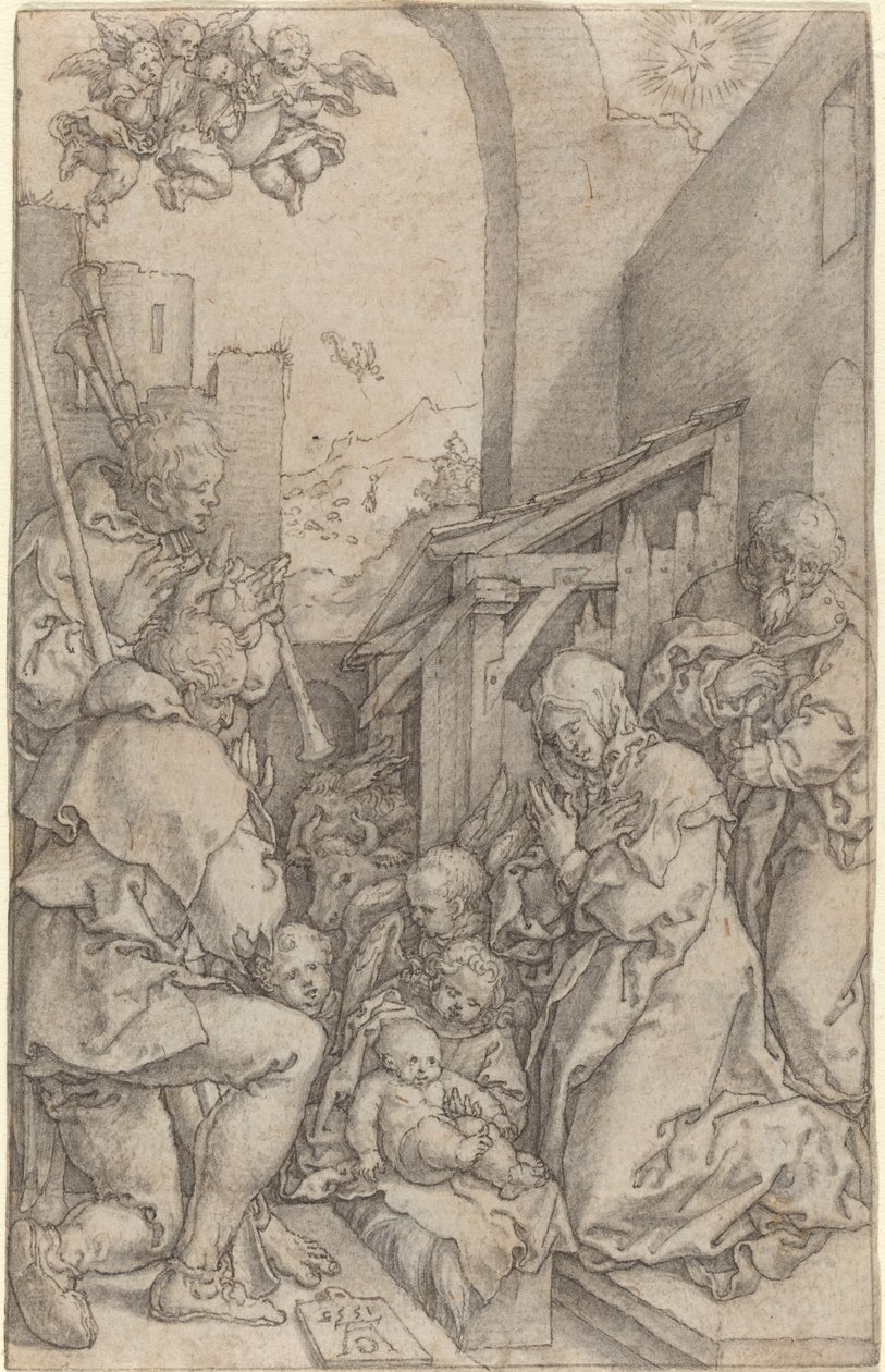 Születés, 1552. alkotó: Heinrich Aldegrever