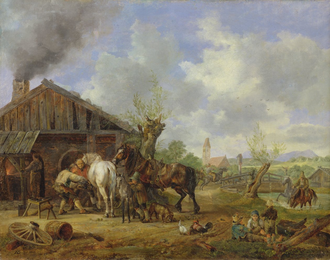 A falu kovácsa, 1826 alkotó: Heinrich Burkel