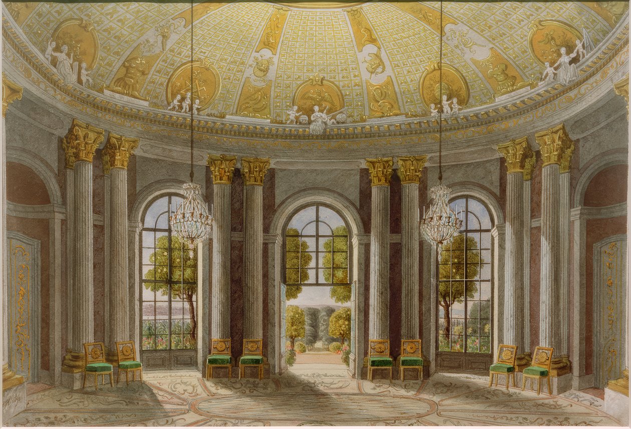 A Sanssouci palota márványterme alkotó: Heinrich Hintze