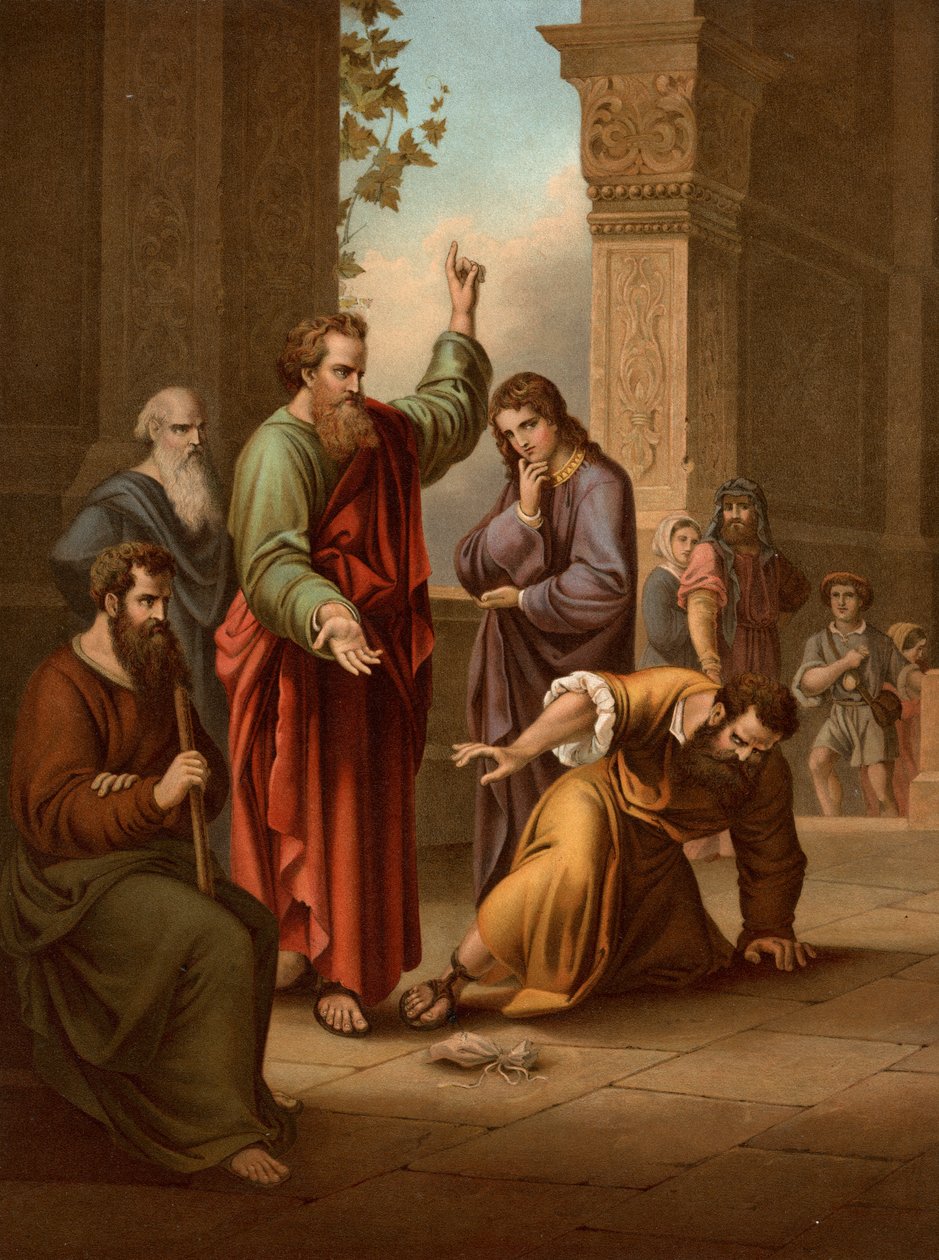 Ananias és Sapphira alkotó: Heinrich Jenny