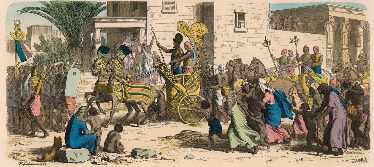 Az ókori Egyiptom: A fáraó háborúba vonul alkotó: Heinrich Leutemann