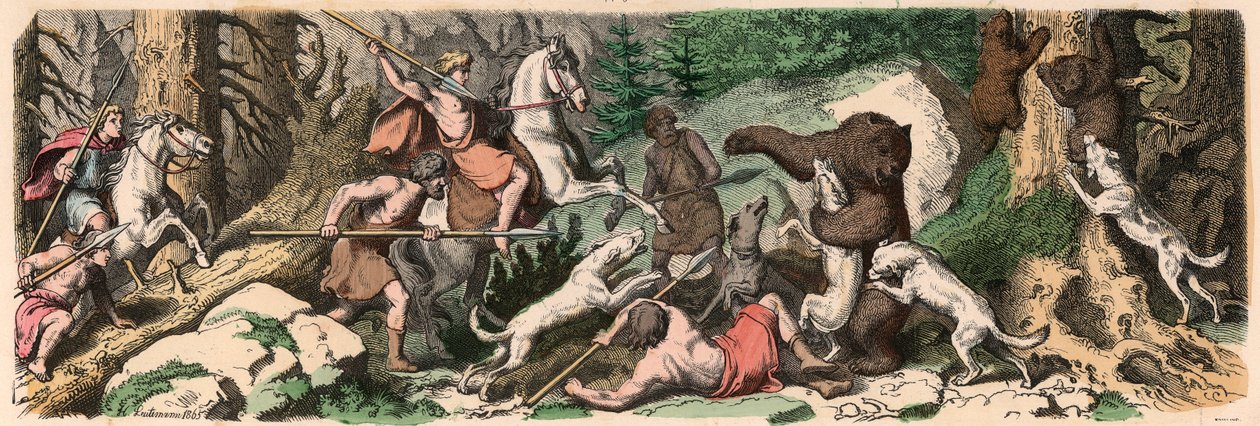 Az ókori Görögország: Medvevadászat alkotó: Heinrich Leutemann