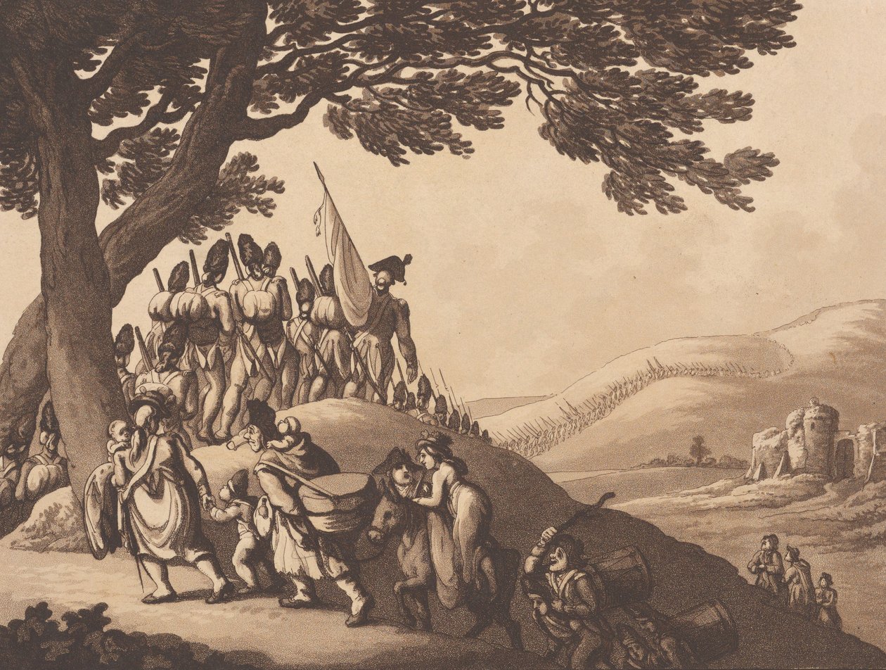 Katonák vonulnak, 1798. április 1. alkotó: Heinrich Schutz