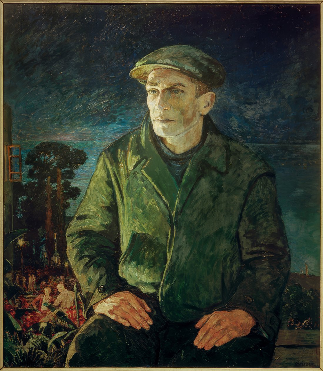 Német Sztahanov munkás a Szocsiban lévő lábadozóotthonban alkotó: Heinrich Vogeler