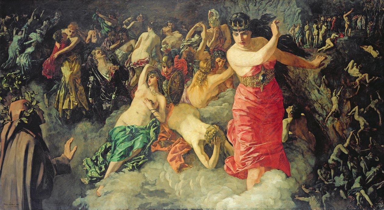 Jelenet Dante Isteni színjátékából, 1880 alkotó: Heinrich Wilhelm Truebner