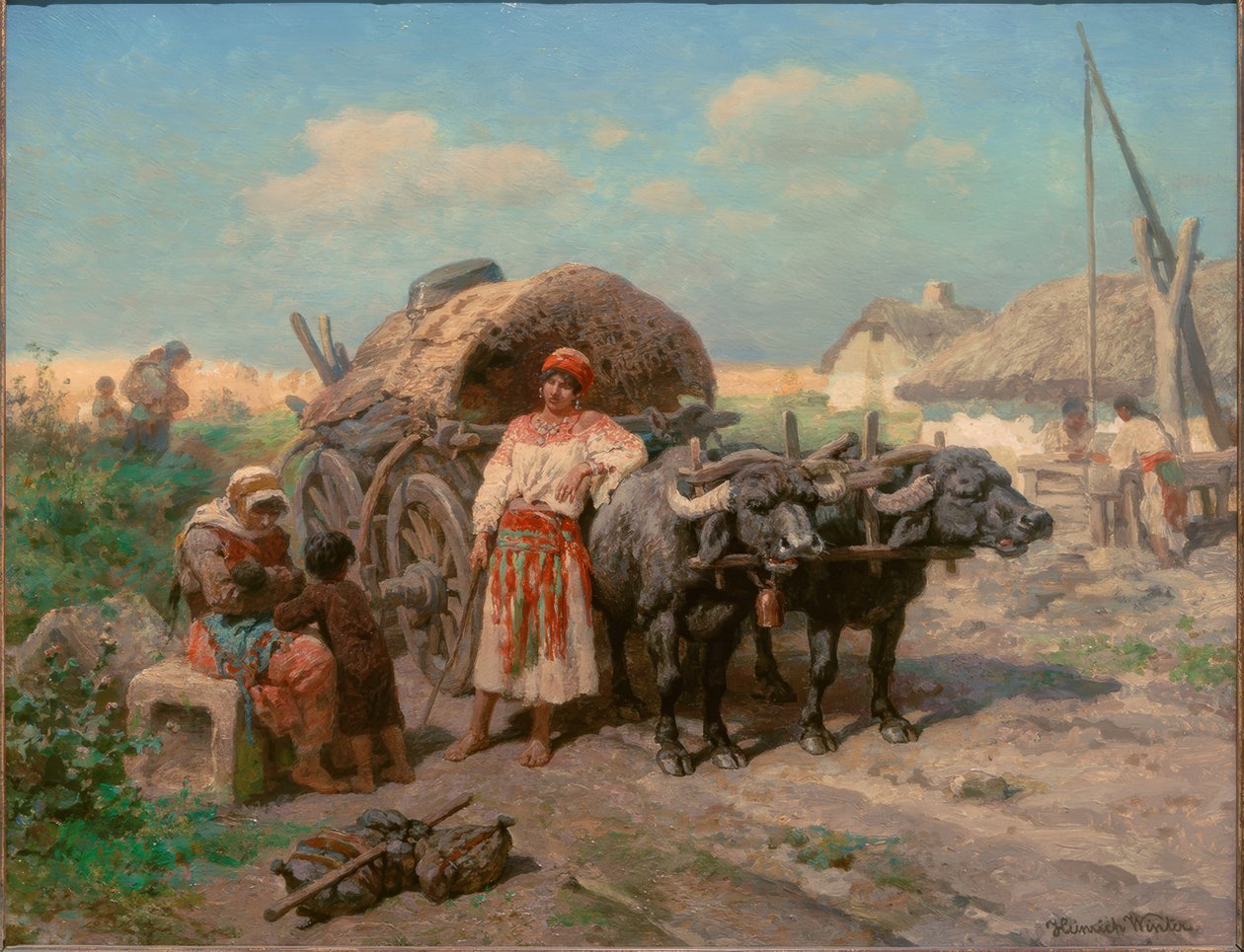 Pihenő cigány alkotó: Heinrich Winter