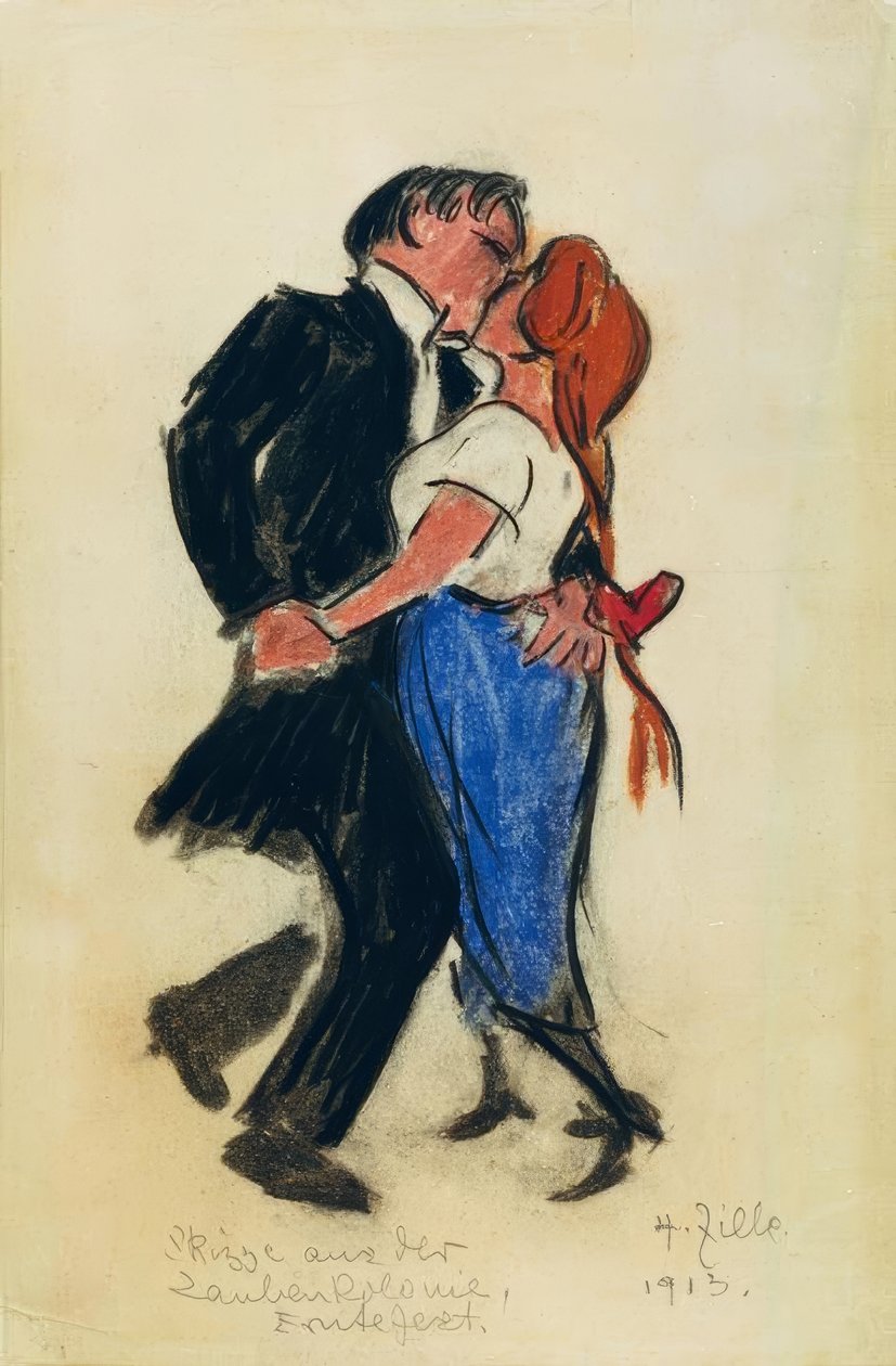 Táncoló pár alkotó: Heinrich Zille