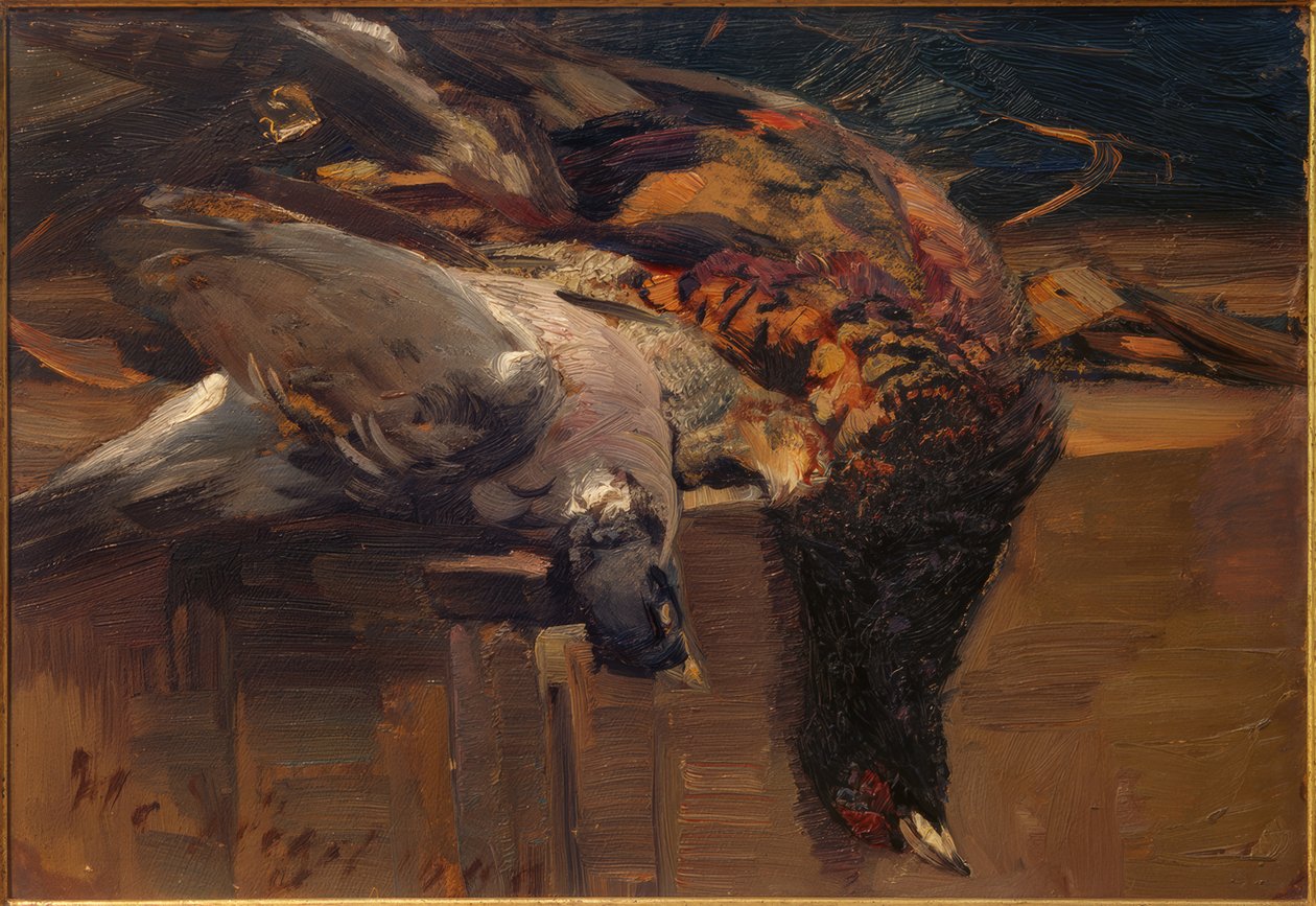 Elejtett vadmadarak alkotó: Heinrich von Zügel