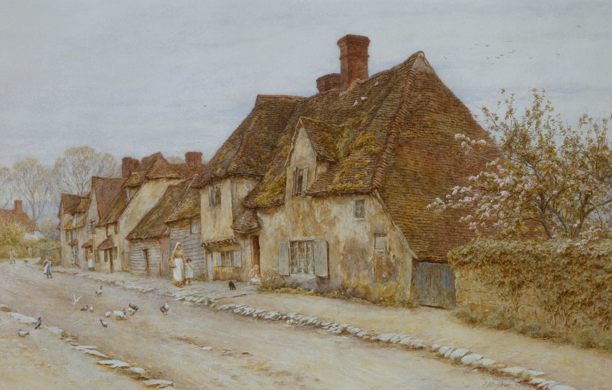 A Village Street, Kent alkotó: Helen Allingham
