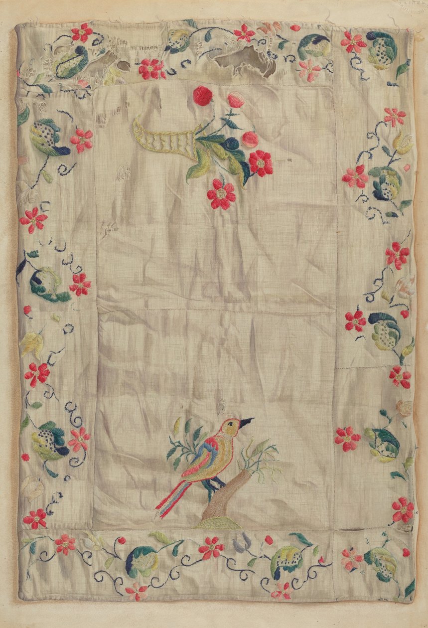 Láncos hímzés, c. 1937. alkotó: Helen E. Gilman