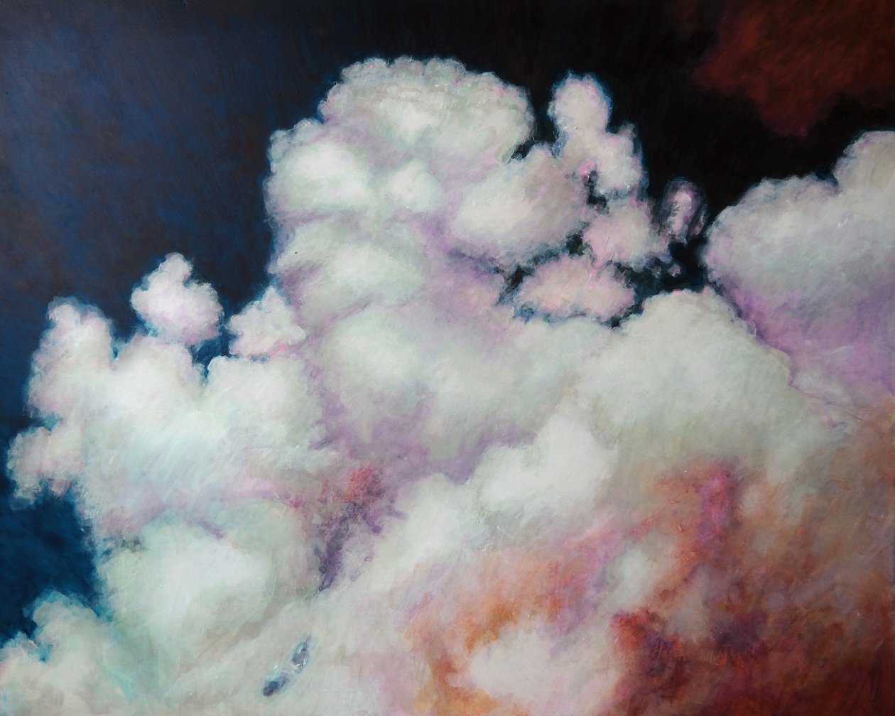 Cumulus, 2021 (akril a táblán) alkotó: Helen White
