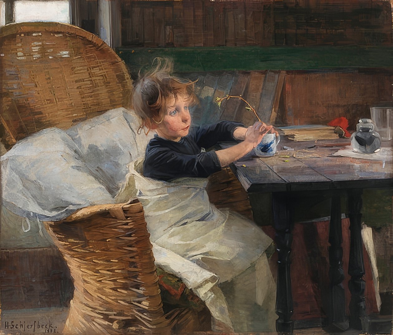 A lábadozó. 1888 alkotó: Helene Schjerfbeck
