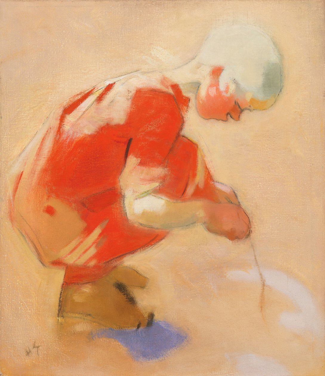 Lány a homokon, 1912. alkotó: Helene Schjerfbeck