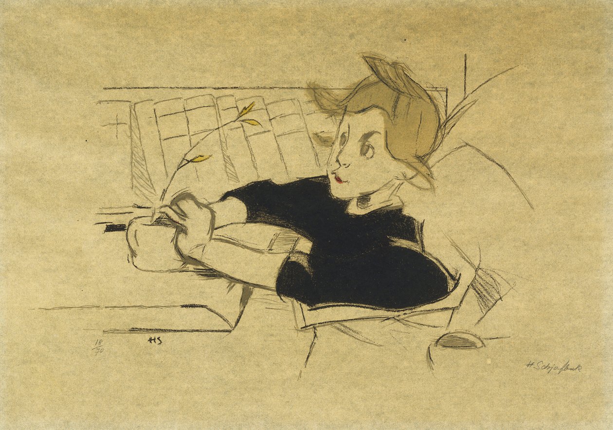 A lábadozó; Konvalescenten alkotó: Helene Schjerfbeck