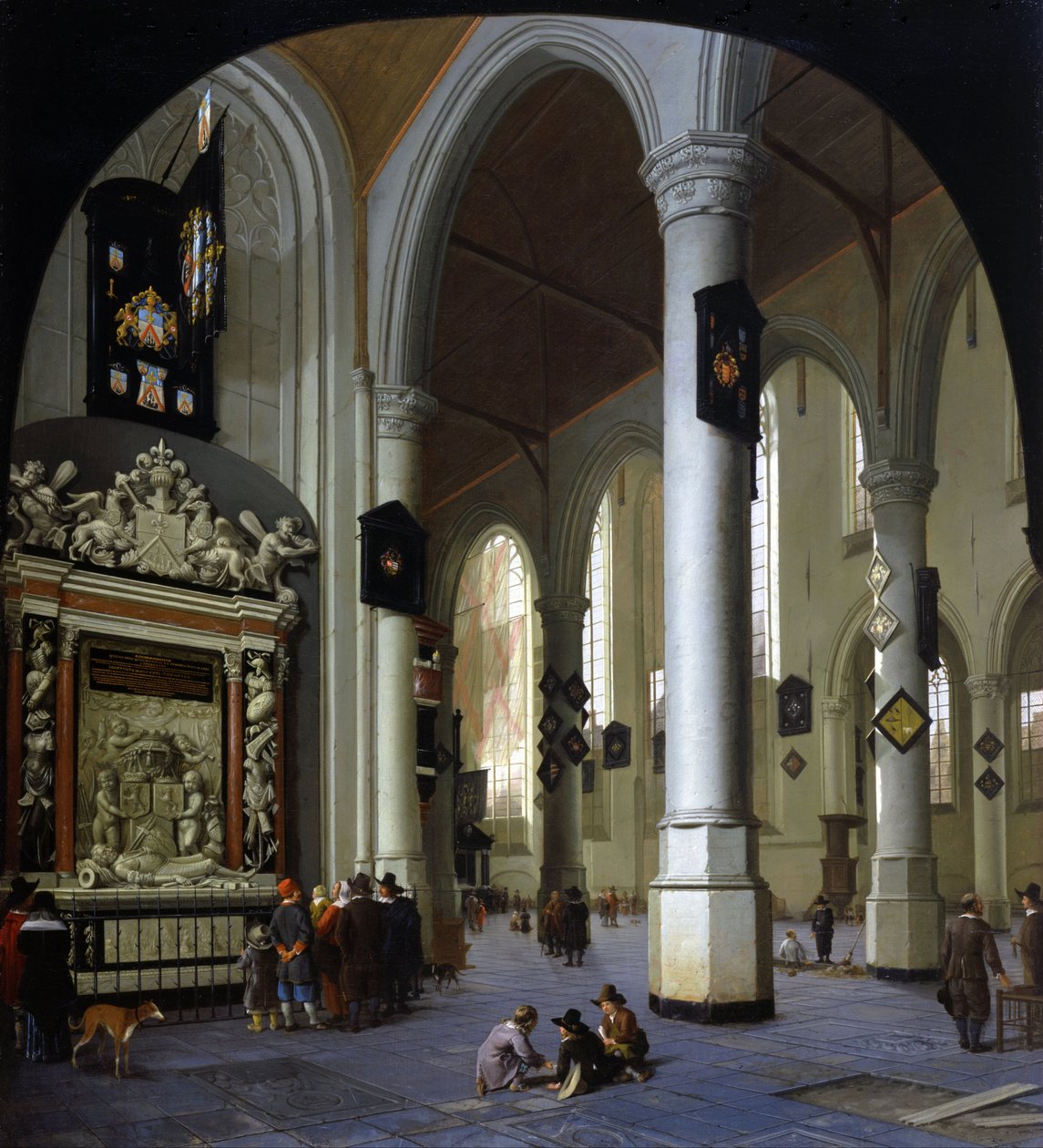 Régi templom Delftben, Tromp admirális sírjával alkotó: Hendrik Cornelisz. van Vliet