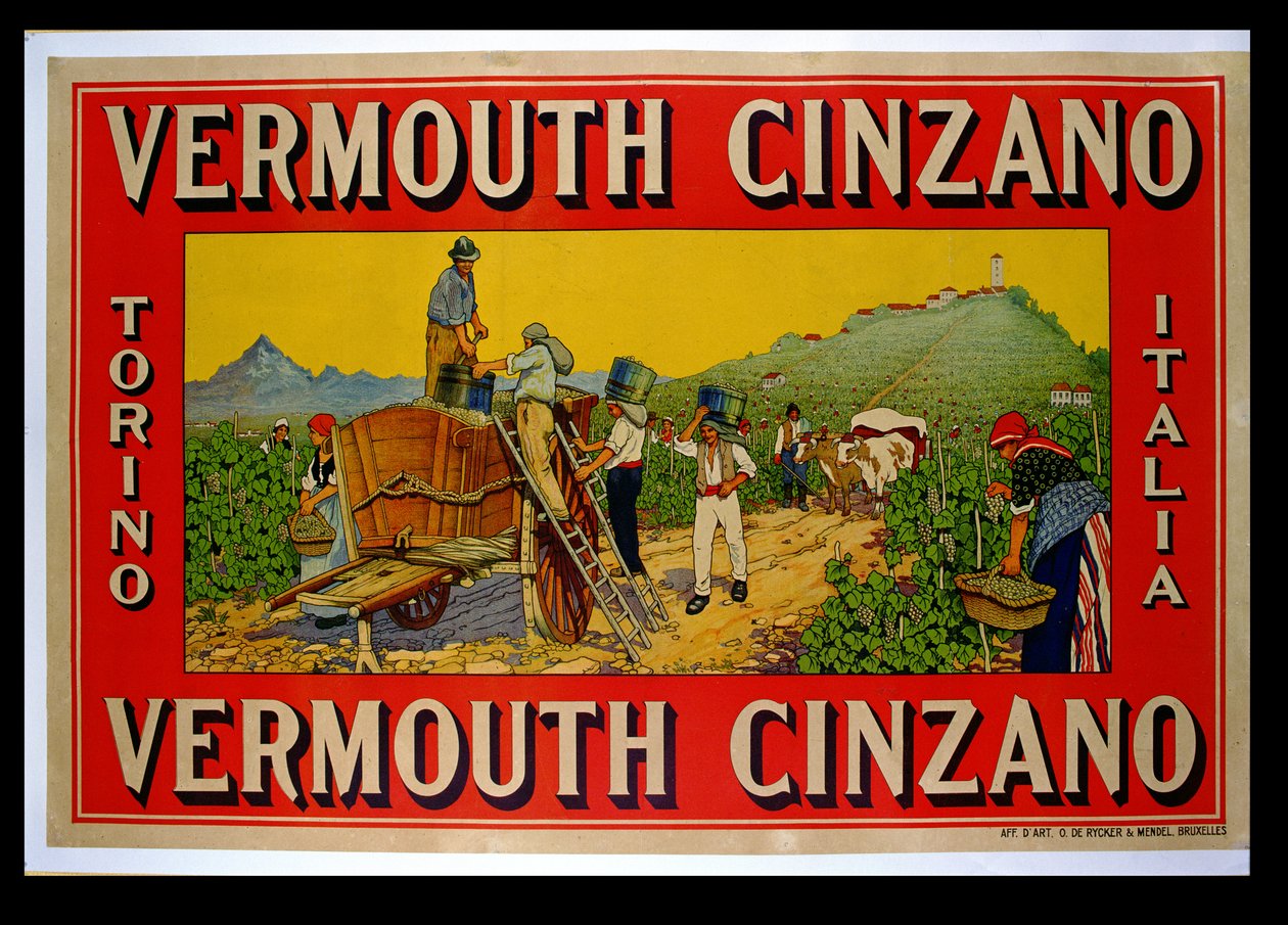 „Vermouth Cinzano” plakát, Torino alkotó: Hendrick Cassiers