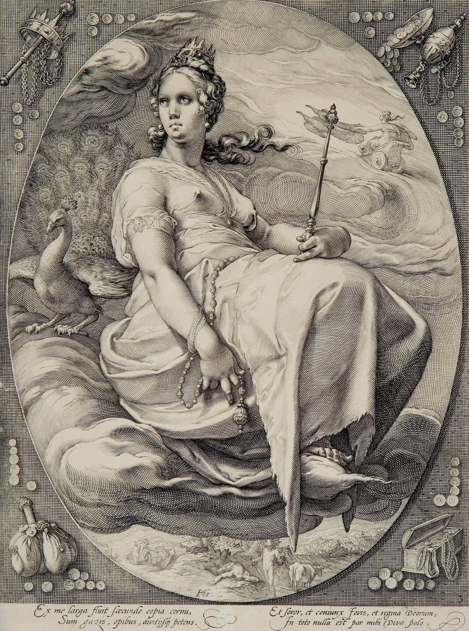 Juno (a négy istenségből) alkotó: Hendrik Goltzius