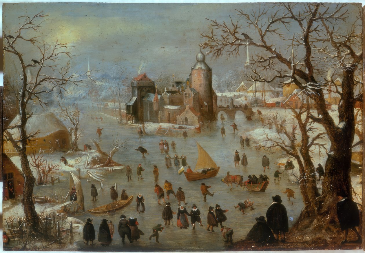 Téli táj korcsolyázókkal alkotó: Hendrick Avercamp