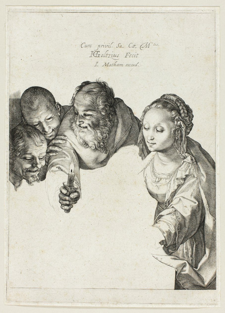 A pásztorok imádása alkotó: Hendrick Goltzius