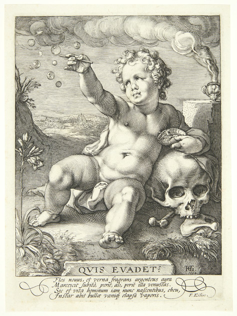 Az élet mulandóságának allegóriája ("Quis Evadet?") alkotó: Hendrick Goltzius