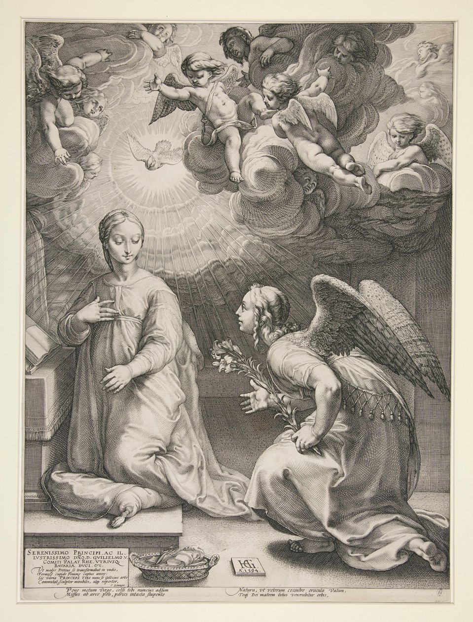 Angyali Üdvözlet alkotó: Hendrick Goltzius