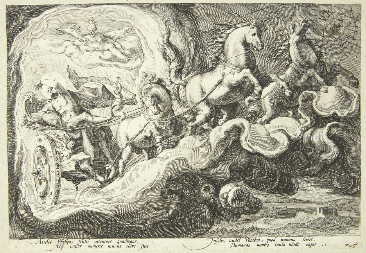 Phaeton vezeti a napszekeret alkotó: Hendrick Goltzius