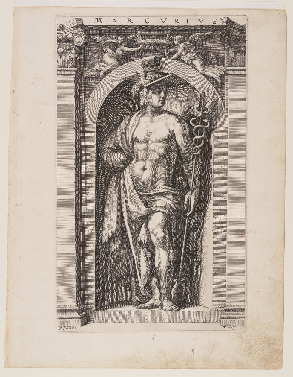 Mercurius, a Nyolc pogány istenből alkotó: Hendrick Goltzius