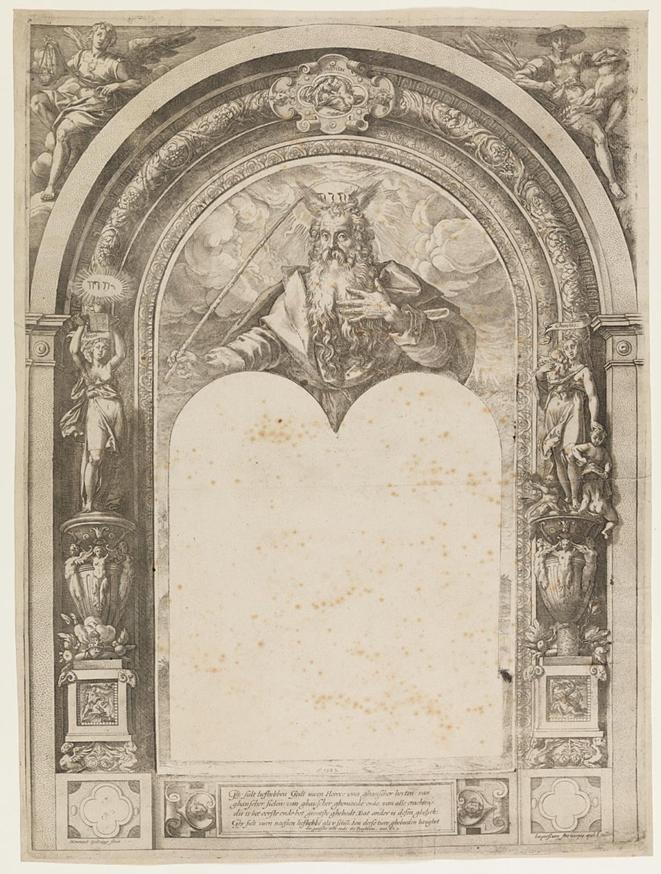 Mózes a törvény tábláival alkotó: Hendrick Goltzius