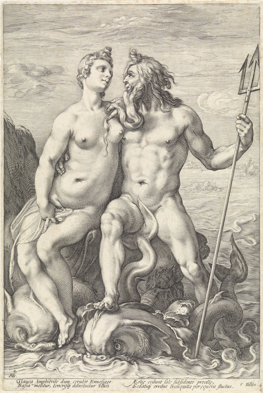 Neptunusz és Amfitrit The God Couple (sorozat címe) alkotó: Hendrick Goltzius