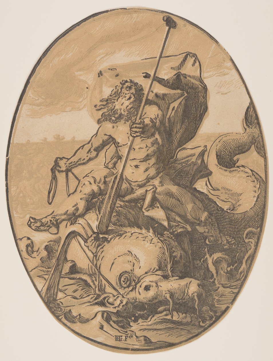 Oceanus, az istenségekből alkotó: Hendrick Goltzius