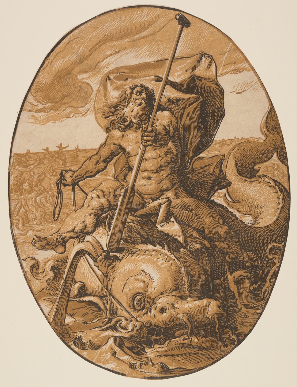 Oceanus, az istenségekből alkotó: Hendrick Goltzius