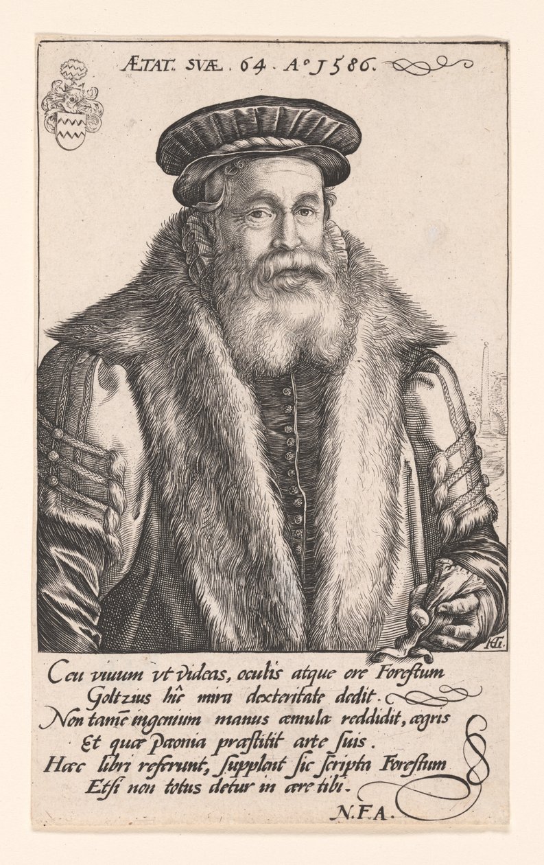 Pieter van Foreest (Petrus Forestus) alkotó: Hendrick Goltzius