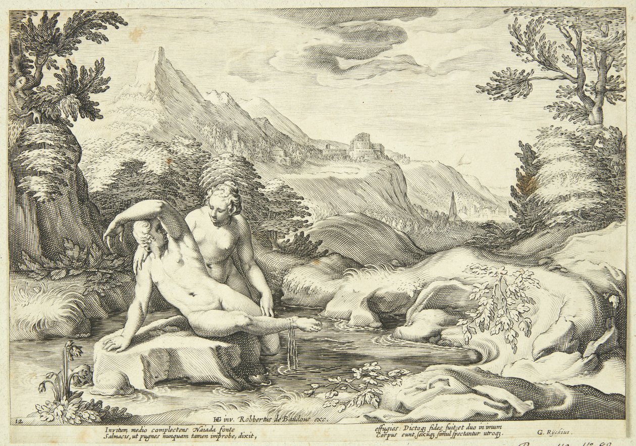 Salmacis és Hermaphroditus alkotó: Hendrick Goltzius