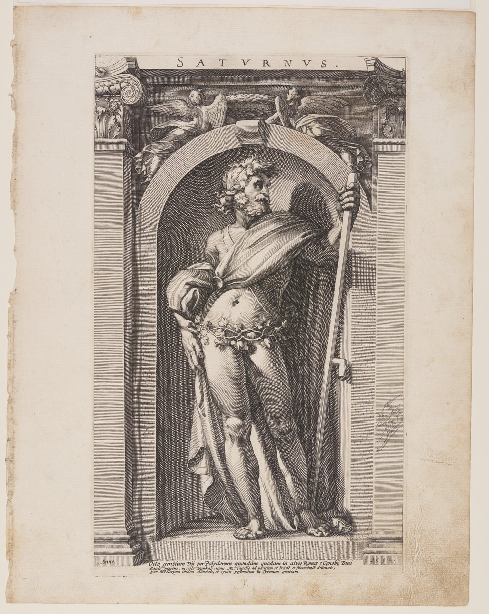 Saturnus (Szaturnusz), a Nyolc pogány istenből alkotó: Hendrick Goltzius