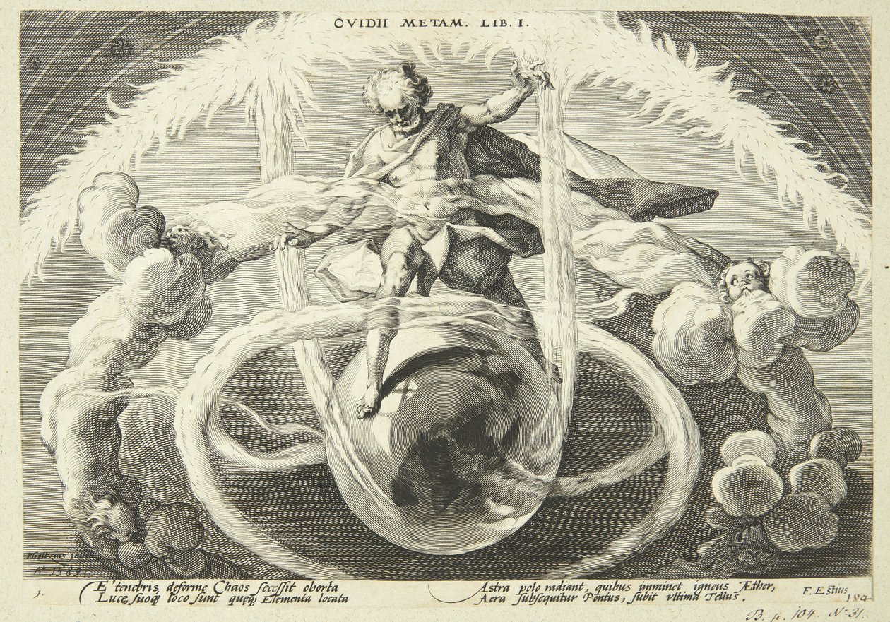 A négy elem létrehozása alkotó: Hendrick Goltzius