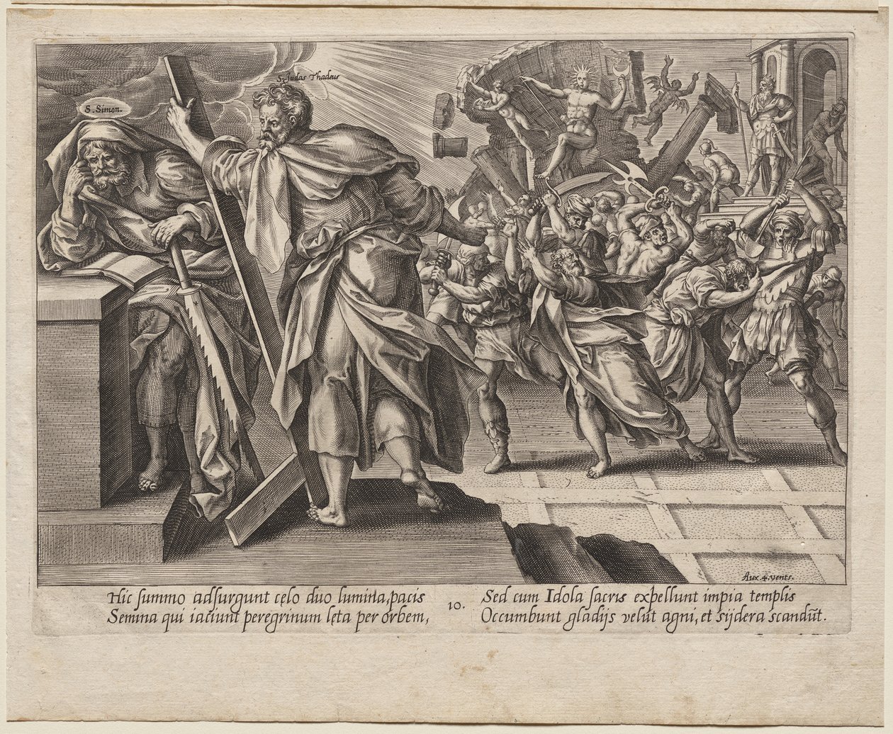 Szent Júdás Tádé és a zelóta Simon alkotó: Hendrick Goltzius