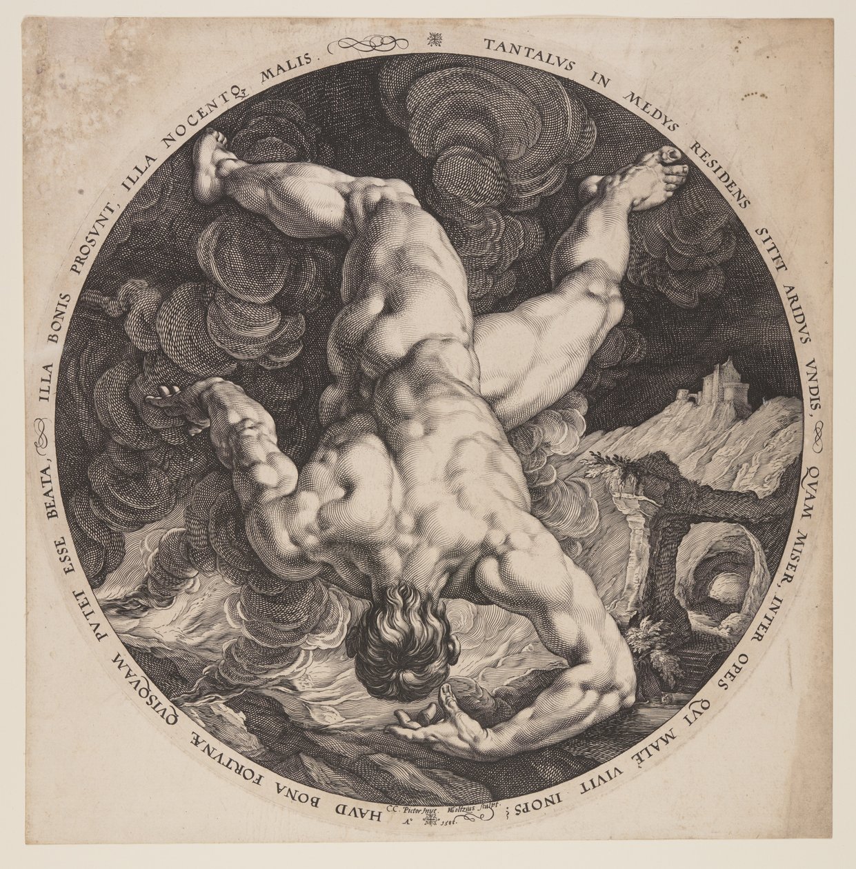 Tantalus, a Négy gyalázatosból alkotó: Hendrick Goltzius