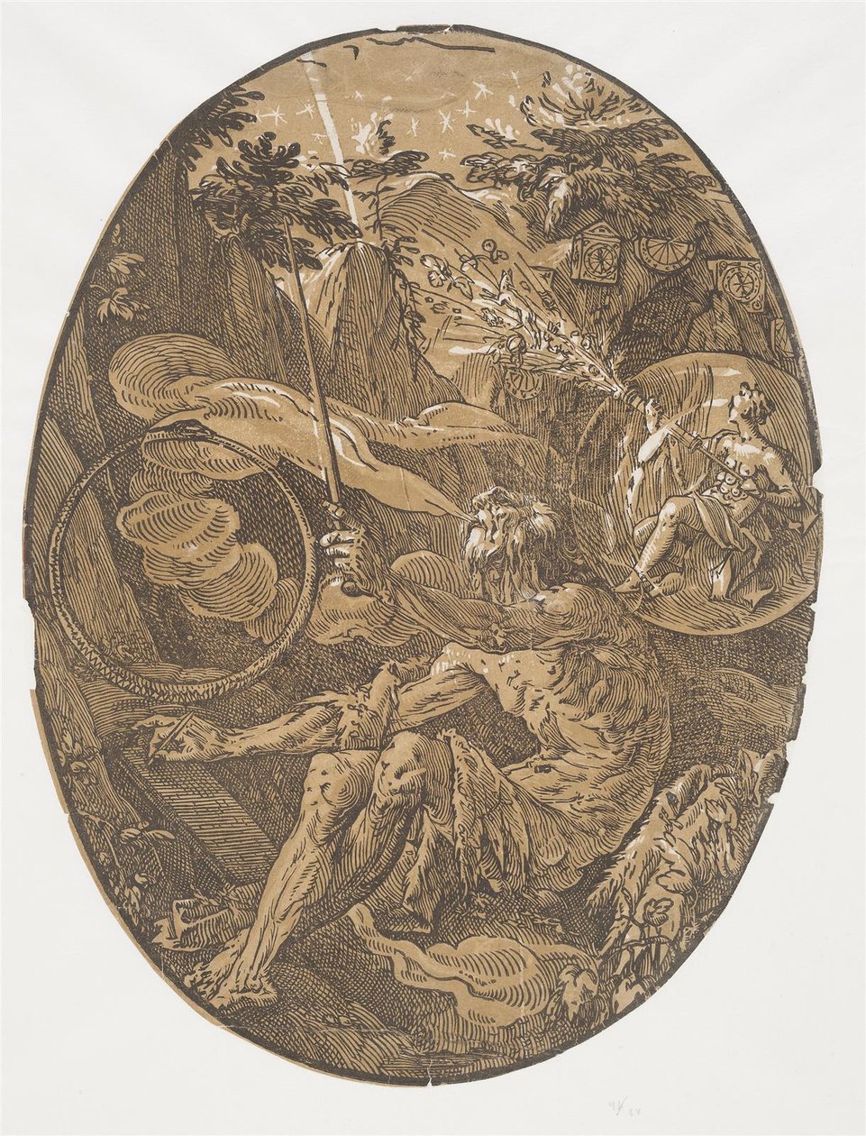 Az örökkévalóság barlangja (A varázsló) alkotó: Hendrick Goltzius
