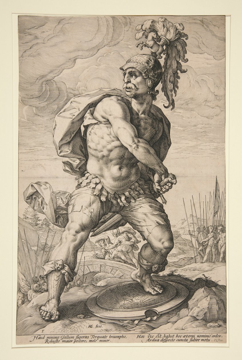 A római hősök: Titus Manlius Torquatus alkotó: Hendrick Goltzius