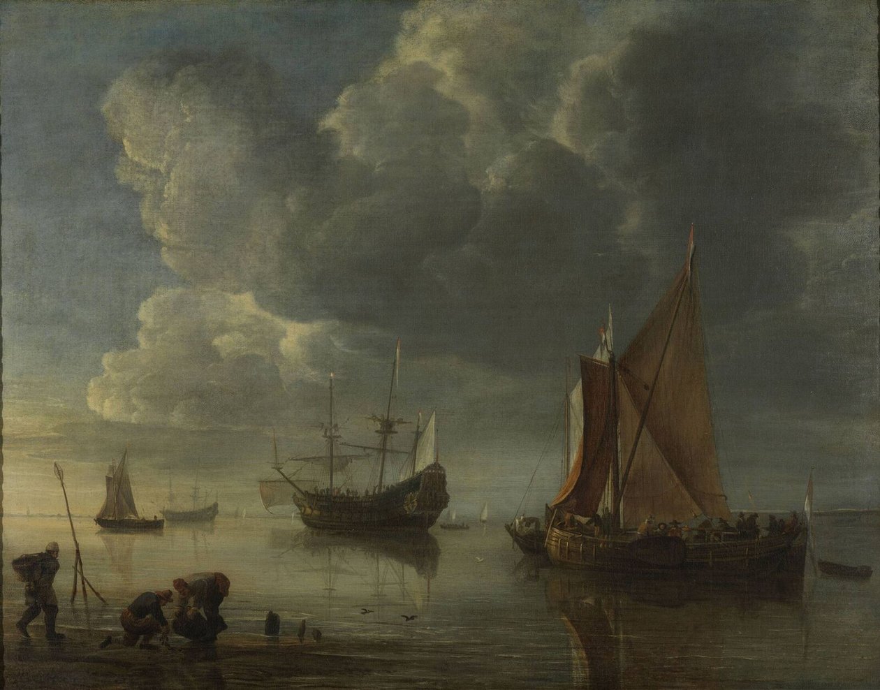 Nyugodt tenger, 1655-1657 alkotó: Hendrick Jacobsz. Dubbels