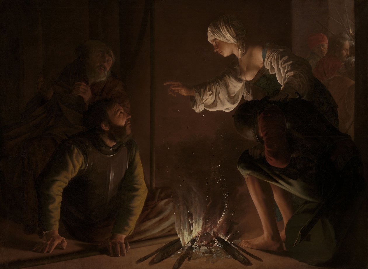 Szent Péter tagadása alkotó: Hendrick Jansz Terbrugghen