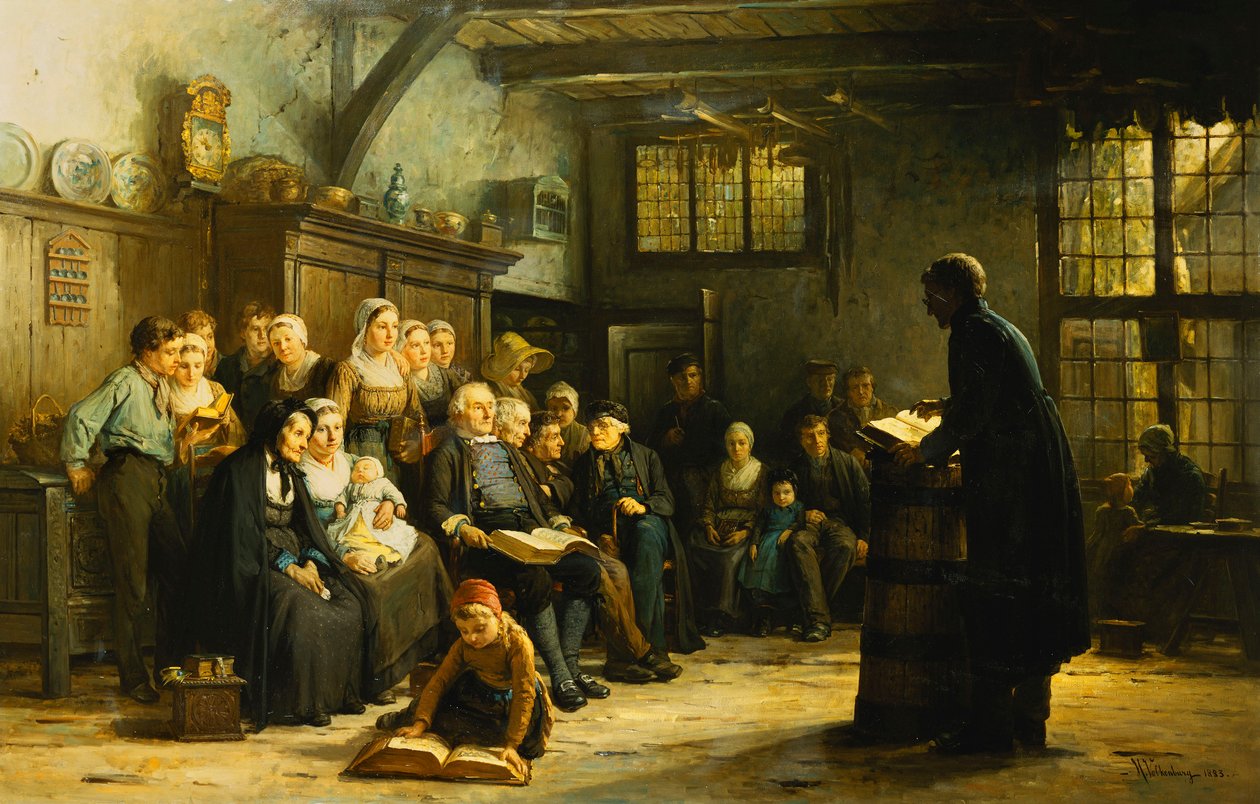Vasárnap délután a hátsó vidéken, 1883 alkotó: Hendrick Valkenburg