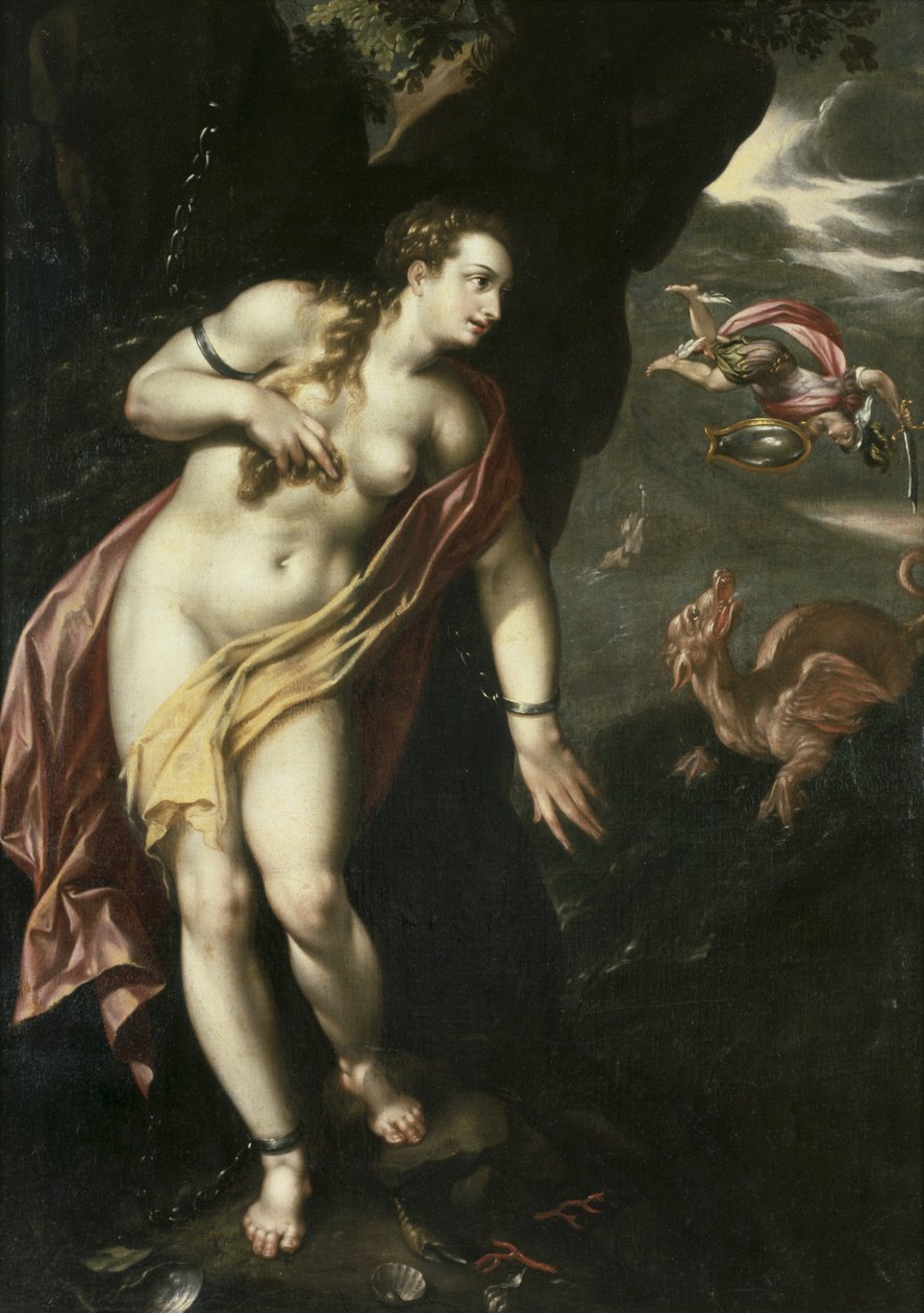 Perszeusz és Androméda, 1600 körül alkotó: Hendrick de Clerck