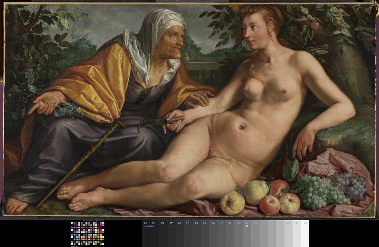 Vertumnus és Pomona alkotó: Hendrik Goltzius